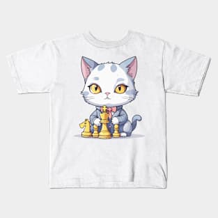 Chess Cat Kids T-Shirt